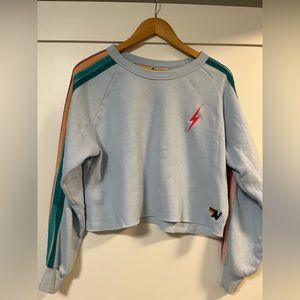 Aviator Nation Cropped Bolt Sweatshirt